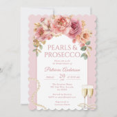 Pearls & Prosecco Bridal Shower Invitation 招待状 (正面)