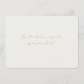 Pearls & Prosecco Bridal Shower Recipe Card エンクロージャーカード (裏面)