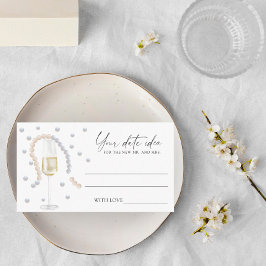 Pearls & Prosecco - Date nightアイディア\ Date jar エンクロージャーカード