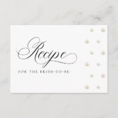 Pearls Recipe Card for the Bride to Be エンクロージャーカード (正面)