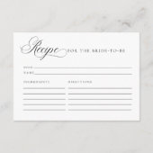 Pearls Recipe Card for the Bride to Be エンクロージャーカード (裏面)