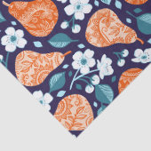 Pears and Blossoms in Orange and Blue 薄葉紙 (詳細)