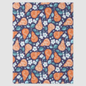 Pears and Blossoms in Orange and Blue 薄葉紙 (正面)