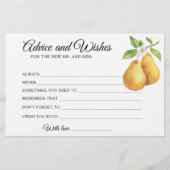 Pears Bridal Shower Advice and Wishes 便箋 (正面)