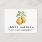 Pears bridal shower Recipe for the bride to be エンクロージャーカード (正面)