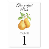 Pears bridal shower - wedding table number テーブルナンバー (裏面)