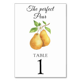 Pears bridal shower - wedding table number テーブルナンバー