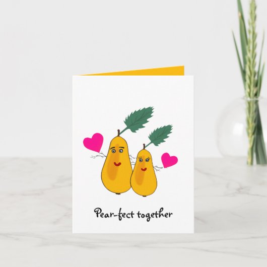 Pears couple for Valentine’s Day シーズンカード (正面)