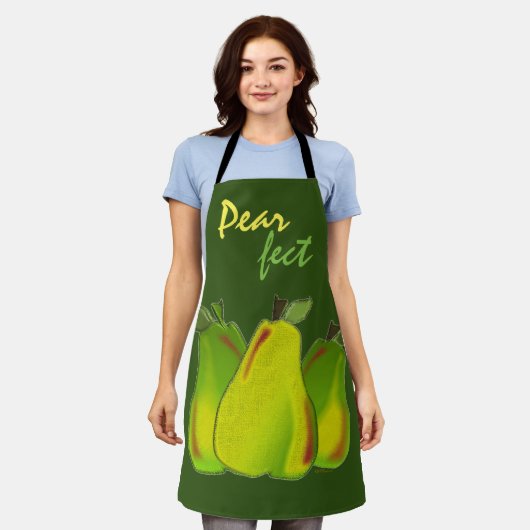 PEARS Perfect Hand Drawn art エプロン (着用した状態)