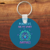 Peas Are My Srit Animals Funny Pea Lover Quote キーホルダー (正面)