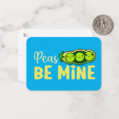 Peas Be mine punおもしろい Cute Valentine's Day ノートカード (正面/裏面インサイチュ)