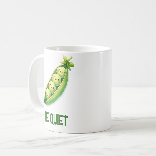 Peas Be Quiet Mug コーヒーマグカップ (正面左)