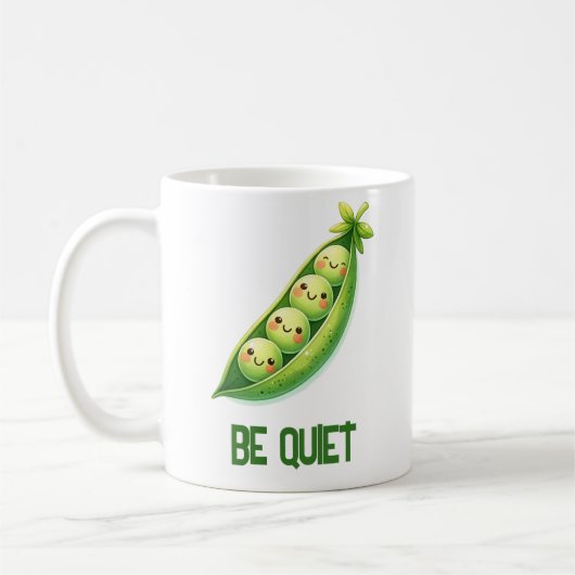 Peas Be Quiet Mug コーヒーマグカップ (左)