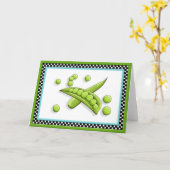 Peas Greetingかわいらしカード カード (黄色い花)