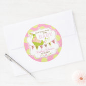 Peas in a Pod Baby Girl Thank You Label ラウンドシール (封筒)