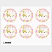 Peas in a Pod Baby Girl Thank You Label ラウンドシール (シート)