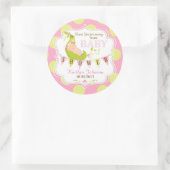 Peas in a Pod Baby Girl Thank You Label ラウンドシール (バッグ)