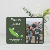 Peas on Earth写真のおもしろいクリスマス シーズンカード (スタンド正面)