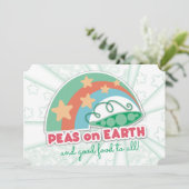Peas on Earth食の料理クリスマスカード シーズンカード (スタンド正面)