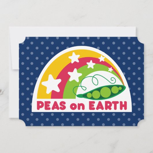 Peas on Earth食の料理クリスマスカード シーズンカード (正面)