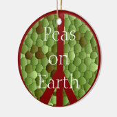 Peas on Earth – 平和シンボルオーナメント セラミックオーナメント (左)