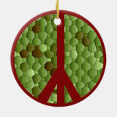 Peas on Earth – 平和シンボルオーナメント セラミックオーナメント (裏面)