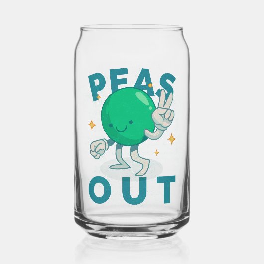 Peas Out Peace Can Glass ガラス缶 (正面)