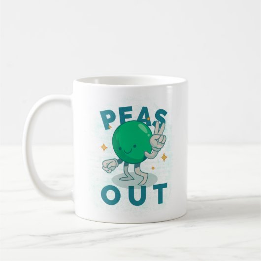 Peas Out Peace Classic Mug コーヒーマグカップ (左)