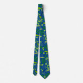 Peas pattern 01.bwブルーBG ネクタイ (裏面)