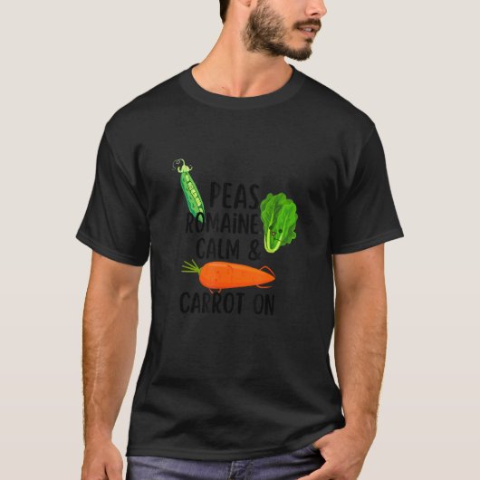 Peas Romaine Calm & Carrot On Vegan  Lettuce Tシャツ (正面)
