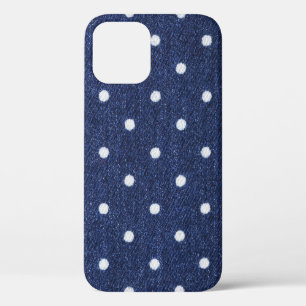 Peas stamp:デニム生地のテクスチャ。 iPhone 12ケース
