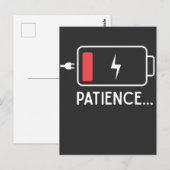 Peatience Momとパパのバッテリ低下新生児 ポストカード (正面/裏面)