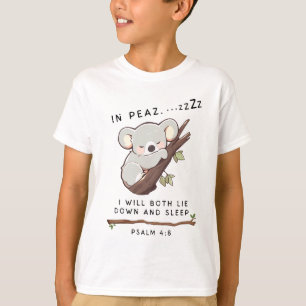 Peazzzで私は横になって寝るPsalm 4 Tシャツ