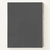 Pebble Grey & Gold Wedding Planner Notebook ノートブック (裏面)