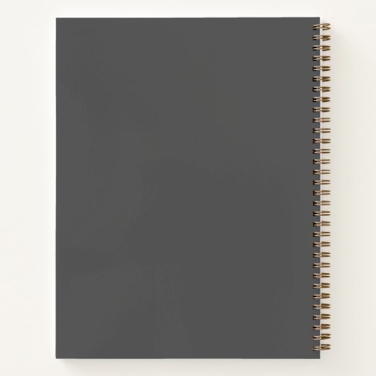 Pebble Grey & Gold Wedding Planner Notebook ノートブック (裏面)