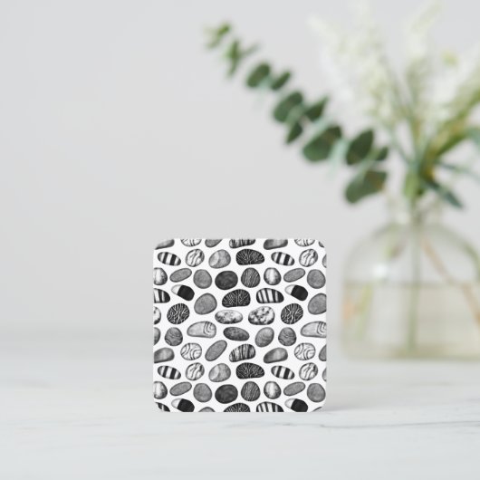 Pebble Pattern スクエア名刺 (スタンド正面)
