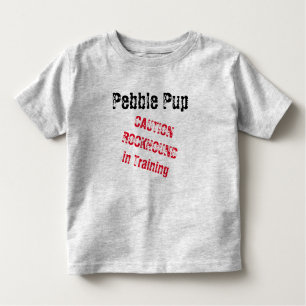 Pebble Pup注意ロックハウンドのトレーニング2t-6t トドラーTシャツ