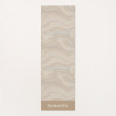 Pebbled Sandstone Texture Neutral Wabi-Sabi ヨガマット (正面)