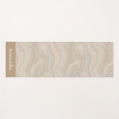 Pebbled Sandstone Texture Neutral Wabi-Sabi ヨガマット (正面(横))