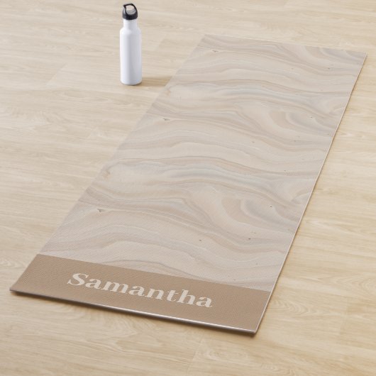 Pebbled Sandstone Texture Neutral Wabi-Sabi ヨガマット (インサイチュ)