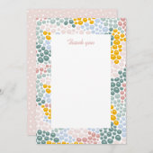 Pebblesフラットサンキューカード 招待状 (正面/裏面)