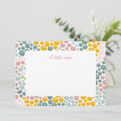 Pebblesフラットノートカード 招待状 (スタンド正面)