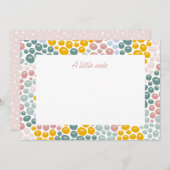 Pebblesフラットノートカード 招待状 (正面/裏面)