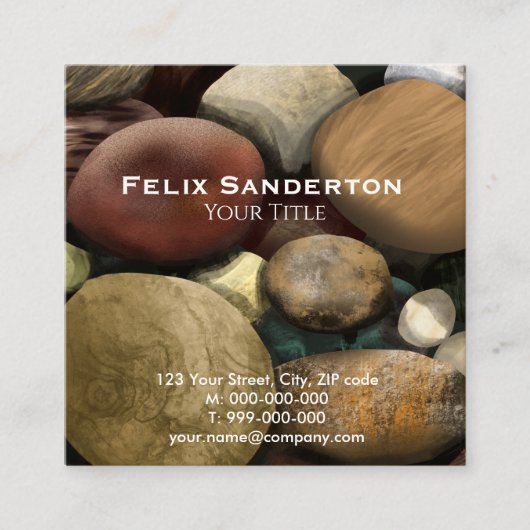 Pebbles名刺 スクエア名刺 (正面)