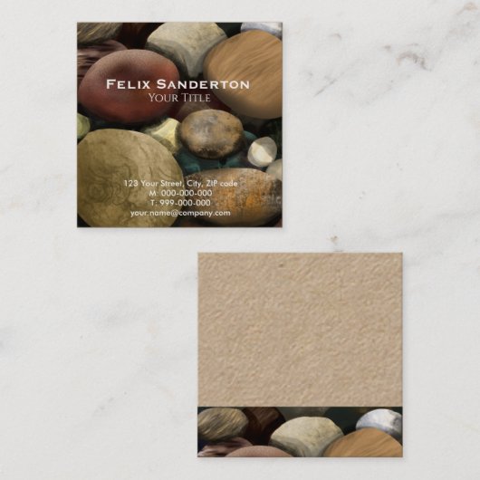 Pebbles名刺 スクエア名刺 (正面/裏面)