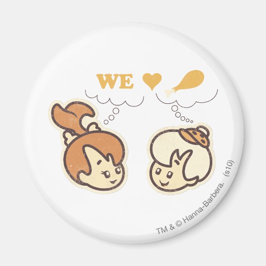 PEBBLES™とBam Bam Love Food マグネット (正面)