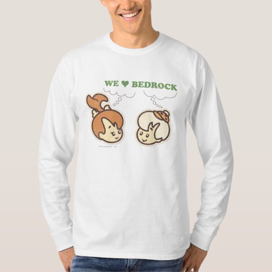 PEBBLES™とBAMM-BAMM™ Love Bedrock Tシャツ (正面)