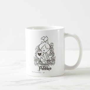 PEBBLES™のハートブレーカーB&W コーヒーマグカップ