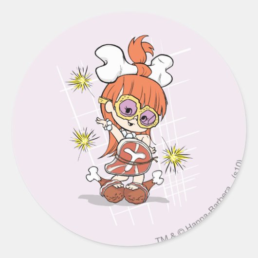 PEBBLES™ガガ行く ラウンドシール (正面)