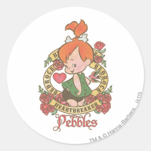 PEBBLES™ハートブレイカー ラウンドシール (正面)